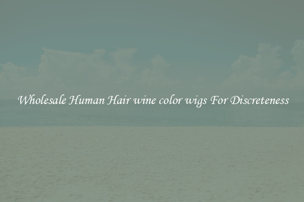 Wholesale Human Hair wine color wigs For Discreteness