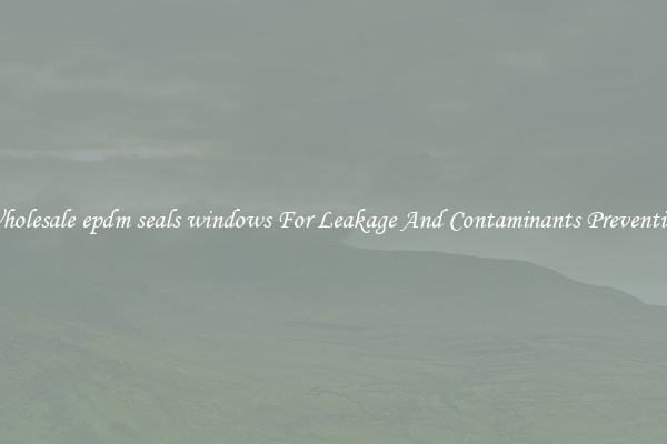 Wholesale epdm seals windows For Leakage And Contaminants Prevention