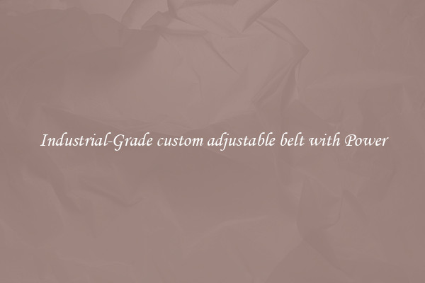 Industrial-Grade custom adjustable belt with Power