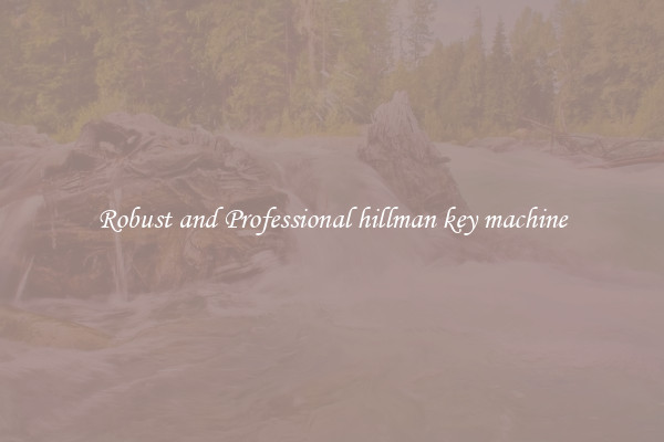 Robust and Professional hillman key machine