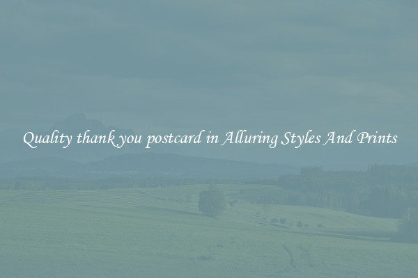 Quality thank you postcard in Alluring Styles And Prints