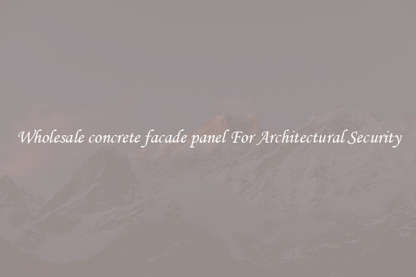 Wholesale concrete facade panel For Architectural Security