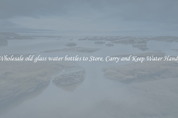 Wholesale old glass water bottles to Store, Carry and Keep Water Handy