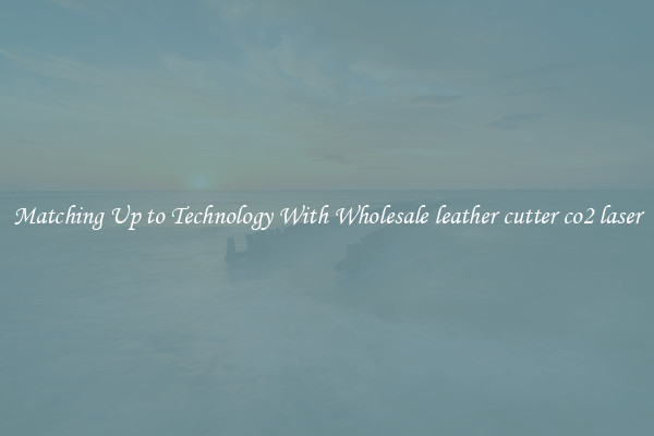Matching Up to Technology With Wholesale leather cutter co2 laser