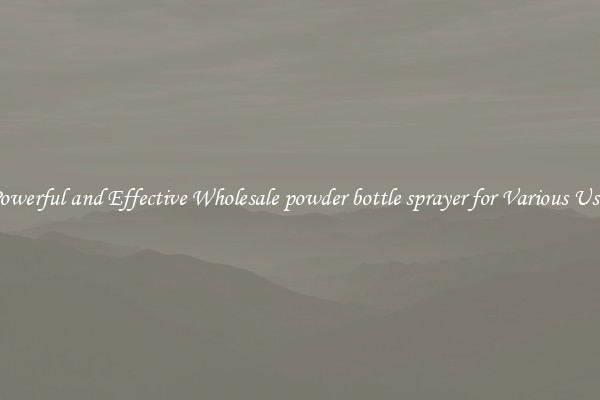 Powerful and Effective Wholesale powder bottle sprayer for Various Uses
