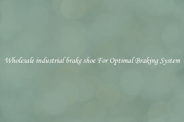 Wholesale industrial brake shoe For Optimal Braking System