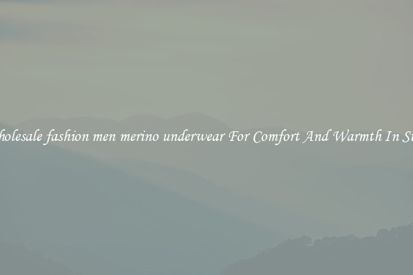 Wholesale fashion men merino underwear For Comfort And Warmth In Style