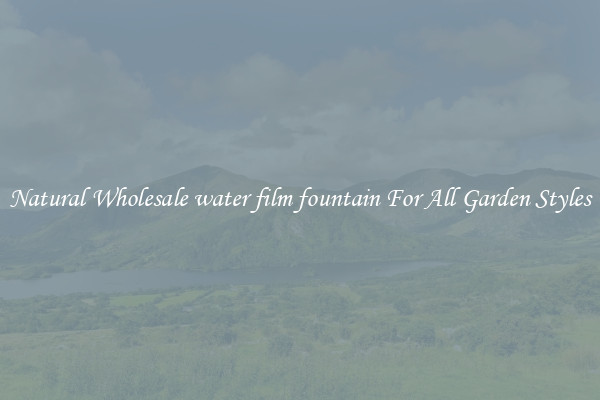 Natural Wholesale water film fountain For All Garden Styles
