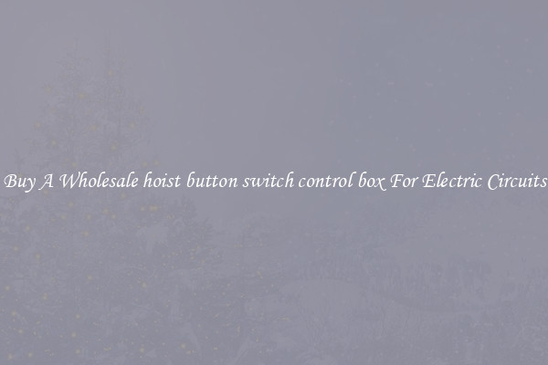 Buy A Wholesale hoist button switch control box For Electric Circuits