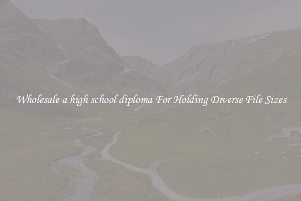 Wholesale a high school diploma For Holding Diverse File Sizes