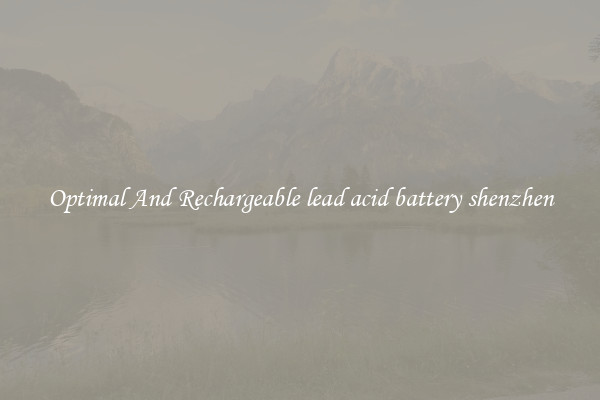 Optimal And Rechargeable lead acid battery shenzhen