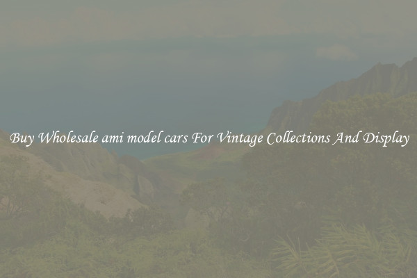 Buy Wholesale ami model cars For Vintage Collections And Display