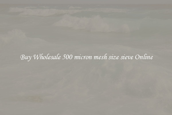 Buy Wholesale 500 micron mesh size sieve Online