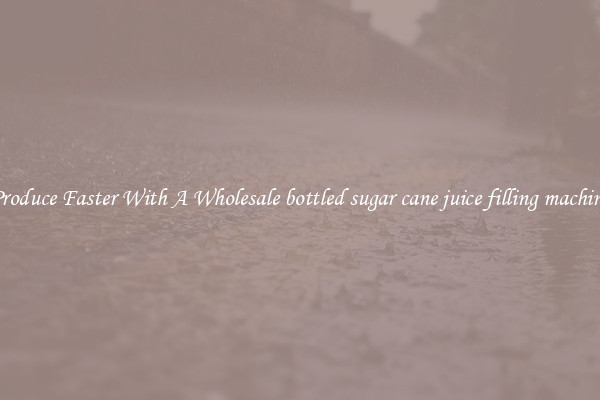Produce Faster With A Wholesale bottled sugar cane juice filling machine